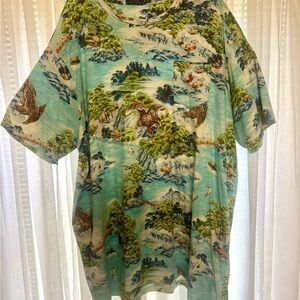 Ralph Lauren Scenic Print Blue Shirt